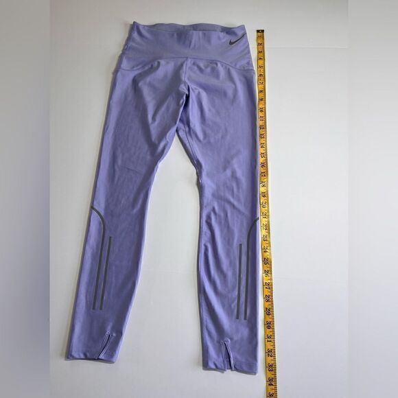 Nike Running Speed Legging Tights Shiny Light Purple Grey Details Women's Medium - Picture 8 of 10